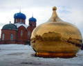Реконструкция новых куполов храма продолжается