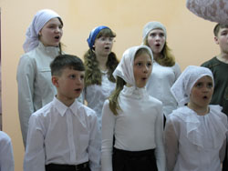 Пасхальный спектакль в детской воскресной школе. Увеличить изображение. Размер файла: 89,11 Kb [800X600]