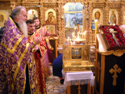 Мощи Киево-Печерских святых в Боровецкой церкви. Увеличить изображение. Размер файла: 223,31 Kb [800X600]