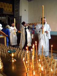 Всенощное бдение в канун празднования Преображения Господня. Увеличить изображение. Размер файла: 95,61 Kb [525X700]