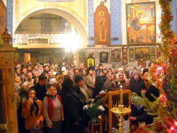 Богослужение в Боровецкой церкви в канун Рождества Христова. Увеличить изображение. Размер файла: 156,37 Kb [800X600]