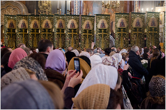 Патриаршее богослужение в Храме Христа Спасителя. Рождественские чтения 2014