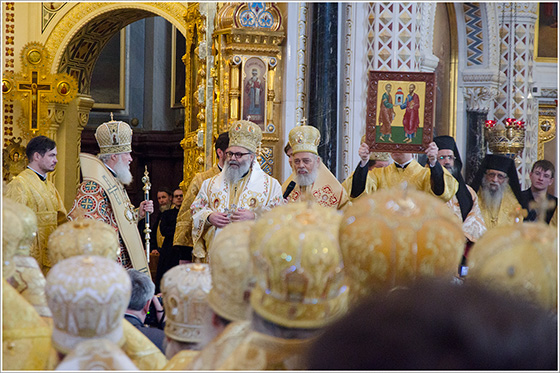 Патриаршее богослужение в Храме Христа Спасителя. Рождественские чтения 2014