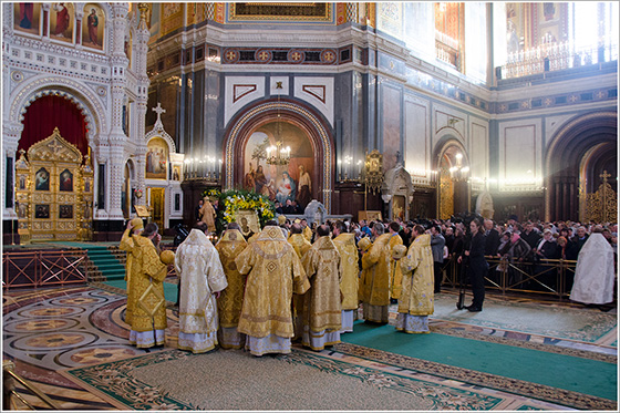 Патриаршее богослужение в Храме Христа Спасителя. Рождественские чтения 2014