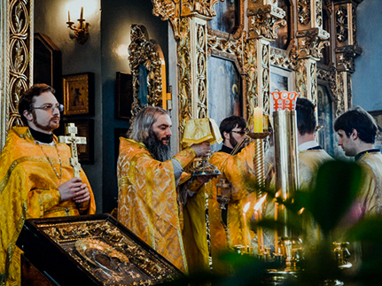 В Казанской духовной семинарии состоялась Литургия на греческом языке