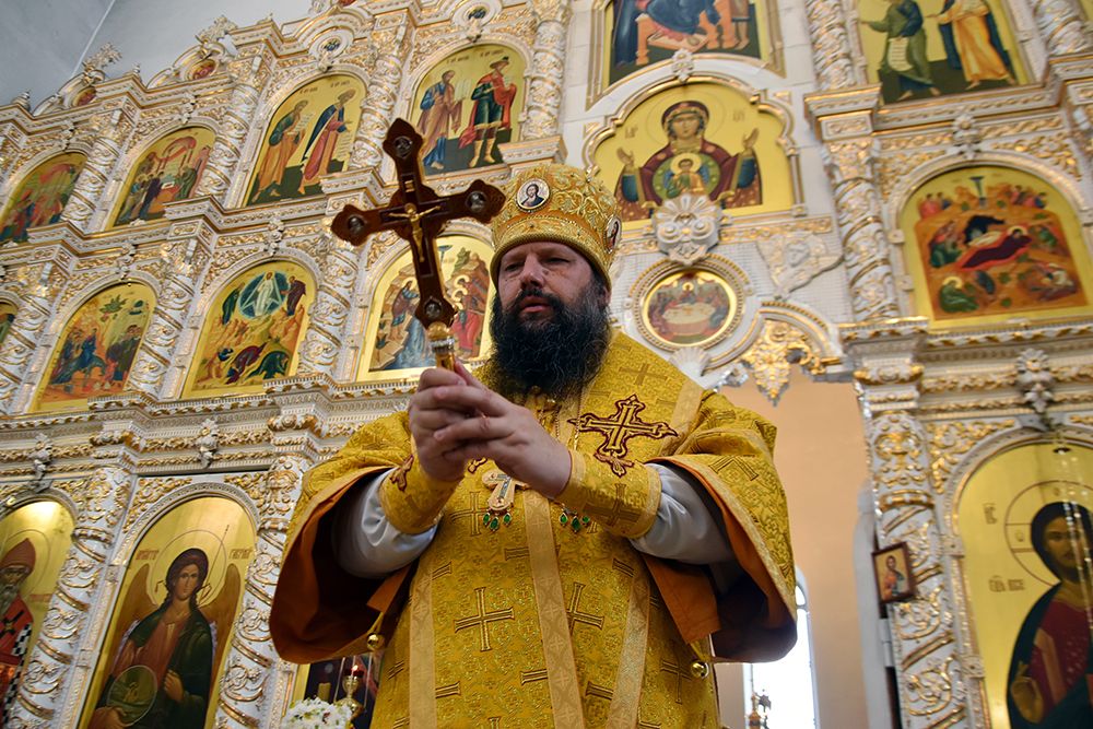 В день памяти князя Владимира епископ Гавриил совершил праздничное богослужение в храме Казанской иконы Божией Матери [+Видео]