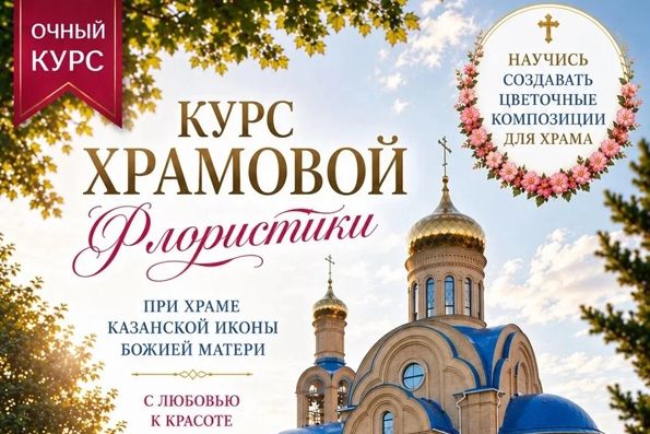 Открываются курсы храмовой флористики