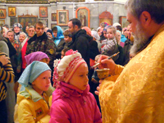 Причащение учащихся воскресной школы Боровецкого храма. Увеличить изображение. Размер файла: 518,07 Kb [800X600]