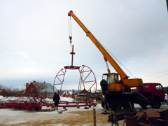 Сборка каркаса нового купола. Увеличить изображение. Размер файла: 153,7 Kb [800X600]