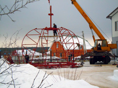 Сборка каркаса нового купола. Увеличить изображение. Размер файла: 209,51 Kb [800X600]