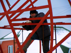 Сборка каркаса нового купола. Увеличить изображение. Размер файла: 161,52 Kb [800X600]