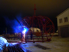 Сборка каркаса нового купола. Увеличить изображение. Размер файла: 168,1 Kb [800X600]