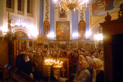 Ночное богослужение в праздник Крещения Господня в Боровецкой церкви. Увеличить изображение. Размер файла: 103,83 Kb [800X536]