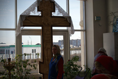 Архиерейское богослужение в храме Серафима Саровского. Увеличить изображение. Размер файла: 228163,95 Kb [800X536]