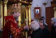 Архиерейское богослужение в храме Серафима Саровского. Увеличить изображение. Размер файла: 228180,81 Kb [800X536]