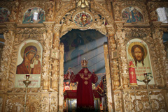 Архиерейское служение в Свято-Вознесенском храме. Увеличить изображение. Размер файла: 306,42 Kb [800X536]