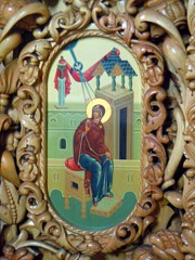 Празднование Благовещения Пресвятой Богородицы в архиерейском подворье. Увеличить изображение. Размер файла: 183,76 Kb [600X800]