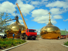 Работы по реконструкции куполов Боровецкой церкви. Увеличить изображение. Размер файла: 247,89 Kb [800X600]