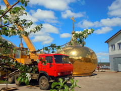 Работы по реконструкции куполов Боровецкой церкви. Увеличить изображение. Размер файла: 261,74 Kb [800X600]