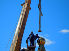 Работы по реконструкции куполов Боровецкой церкви. Увеличить изображение. Размер файла: 138,56 Kb [800X600]