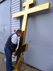 Работы по реконструкции куполов Боровецкой церкви. Увеличить изображение. Размер файла: 275,91 Kb [800X1067]