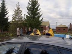 Мощи св. Киприана и Иустинии и мученицы Варвары в Свято-Вознесенском соборе. Увеличить изображение. Размер файла: 428,82 Kb [800X600]