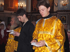 Новогодний молебен в Свято-Вознесенском храме. Увеличить изображение. Размер файла: 491,21 Kb [800X600]