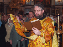 Новогодний молебен в Свято-Вознесенском храме. Увеличить изображение. Размер файла: 558,54 Kb [800X600]