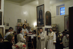 Божественная литургия в Елабужском Казнско-Богородицком монастыре. Увеличить изображение. Размер файла: 927,46 Kb [1200X803]